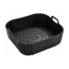 Wkład silikonowy do airfryer forma do frytkownicy beztłuszczowej 19x19x5,5 cm S38 czarny i szarobrązowy